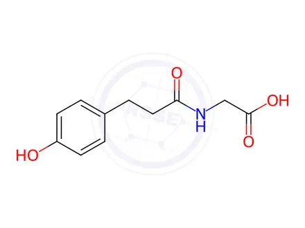 Chemical structure of Glycine, N-[3-(4-hydroxyphenyl)-1-oxopropyl]-