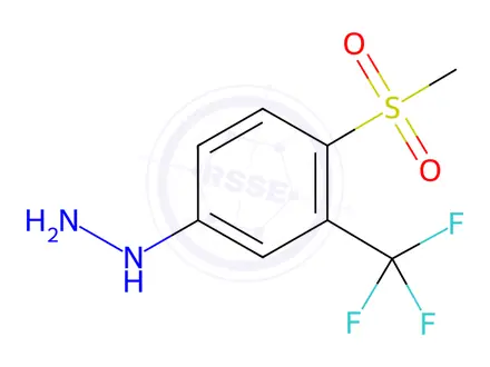 Chemical structure of HYDRAZINE,[4-(METHYLSULFONYL)-3-(TRIFLUOROMETHYL)PHENYL]