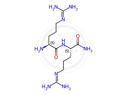 Chemical structure of H-ARG-ARG-NH2 3 HCL