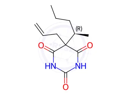 Chemical structure of Secobarbital Impurity 8 ((R)-Secobarbital)