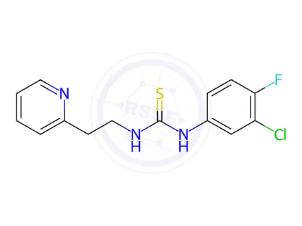 Chemical structure of Thiourea, N-(3-chloro-4-fluorophenyl)-N'-[2-(2-pyridinyl)ethyl]-