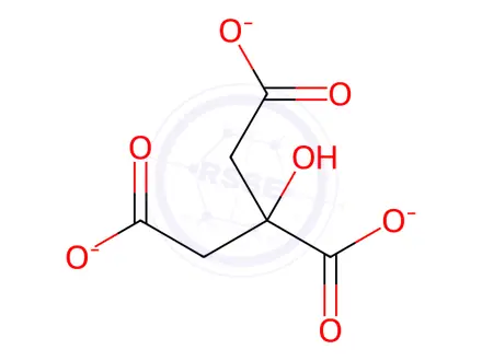Chemical structure of Potassium Citrate