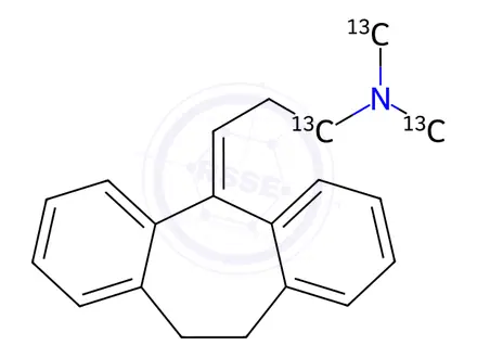 Chemical structure of Amitriptyline-13C3 Hydrochloride