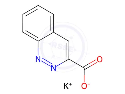 Chemical structure of cinnoline-3-carboxylic acid;potassium salt