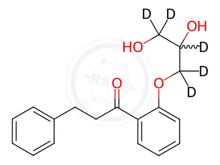 Chemical structure of Depropylamino Hydroxy Propafenone-d5