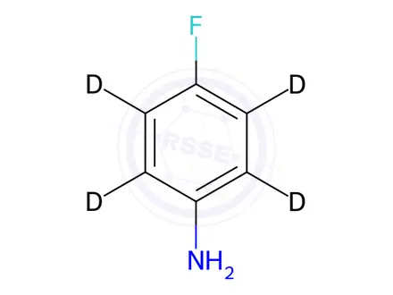Chemical structure of 4-Fluoroaniline-2,3,5,6 D4