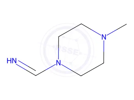 Chemical structure of Piperazine, 1-(iminomethyl)-4-methyl-(9CI)