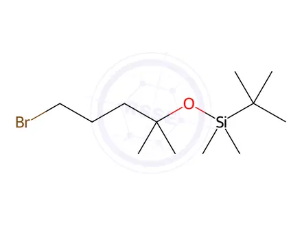 Chemical structure of (4-Bromo-1,1-dimethylbutoxy)(1,1-dimethylethyl)dimethylsilane