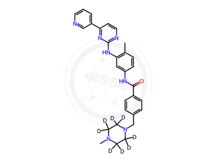 Chemical structure of Gleevec-d8 Mesylate (Imatinib-d8 Mesylate)