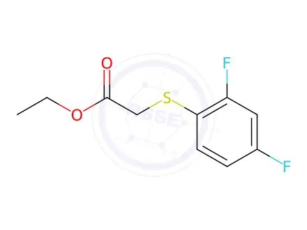 Chemical structure of Acetic acid, 2-[(2,4-difluorophenyl)thio]-, ethyl ester