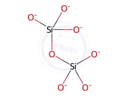 Chemical structure of calcium magnesium silicate(1:2:1)