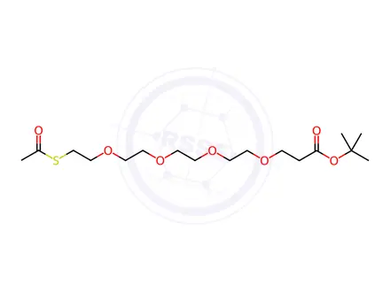 Chemical structure of tert-butyl 2-oxo-6,9,12,15-tetraoxa-3-thiaoctadecan-18-oate