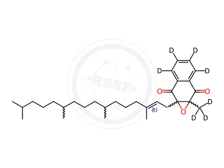 Chemical structure of Vitamin K1-d7 2,3-Epoxide