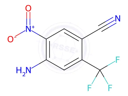 Chemical structure of 4-Amino-5-nitro-2-(trifluoromethyl)benzonitrile