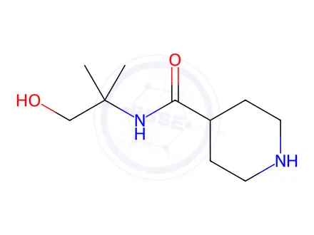 Chemical structure of PIPERIDINE-4-CARBOXYLIC ACID (2-HYDROXY-1,1-DIMETHYL-ETHYL)-AMIDE