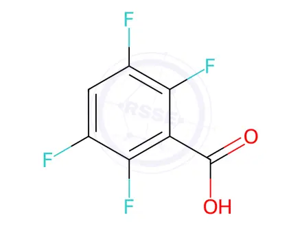 Chemical structure of 2,3,5,6-Tetrafluorobenzoic Acid