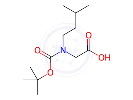 Chemical structure of Glycine, N-[(1,1-dimethylethoxy)carbonyl]-N-(3-methylbutyl)-