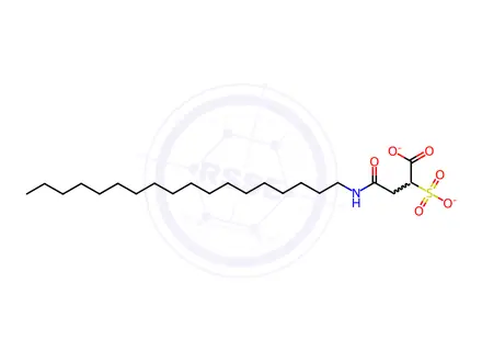 Chemical structure of Butanoic acid, 4-(octadecylamino)-4-oxosulfo-, sodium salt
