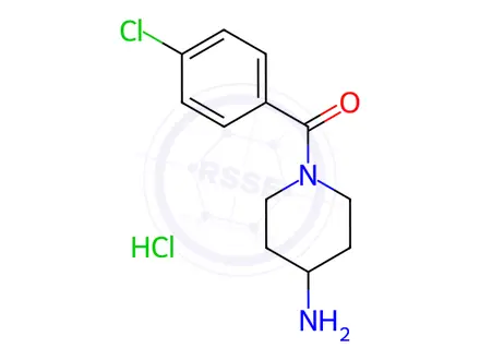 Chemical structure of (4-Aminopiperidin-1-yl)(4-chlorophenyl)methanone--hydrogen chloride (1/1)