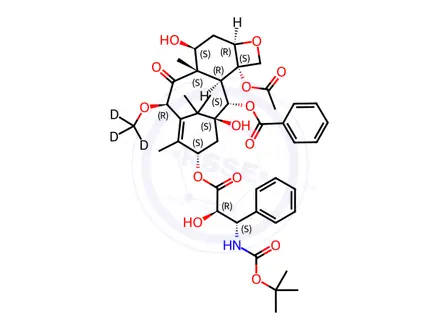 Chemical structure of 10-Methyl Docetaxel-d3