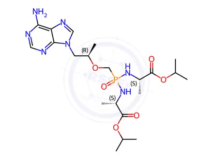 Chemical structure of tenofovir alafenamide Impurity 1