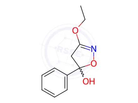 Chemical structure of 5-Isoxazolol,3-ethoxy-4,5-dihydro-5-phenyl-(9CI)