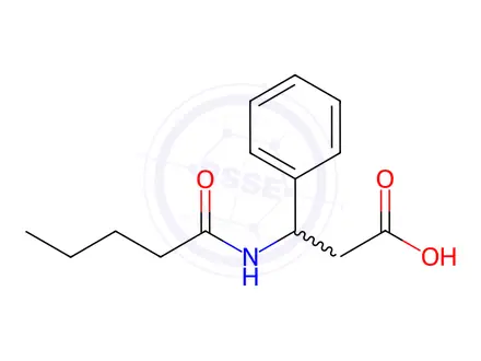 Chemical structure of 3-Pentanamido-3-phenylpropanoic acid
