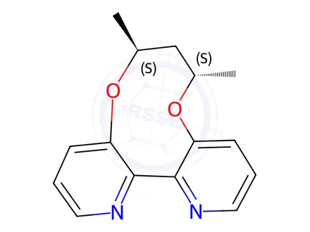 Chemical structure of (6S,8S,13aR)-7,8-Dihydro-6,8-dimethyl-6H-[1,5]dioxonino[7,6-b:8,9-b']dipyridine