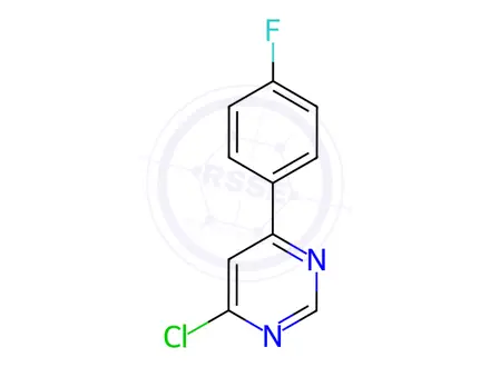 Chemical structure of 4-chloro-6-(4-fluorophenyl)pyrimidine