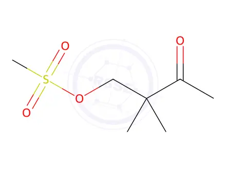Chemical structure of Methanesulfonic acid 2,2-dimethyl-3-oxo-butyl ester