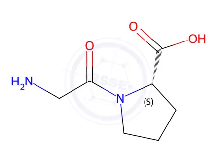 Chemical structure of Glycyl-L-proline