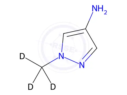 Chemical structure of 1-methyl-d3-1H-pyrazole-4-amine dihydrochloride