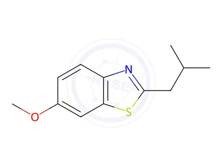 Chemical structure of Benzothiazole, 6-methoxy-2-(2-methylpropyl)-(9CI)