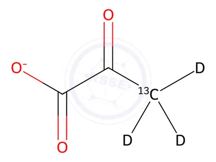 Chemical structure of Pyruvic Acid-13C,d3 Sodium Salt
