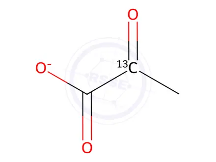 Chemical structure of Pyruvic Acid-2-13C Sodium Salt