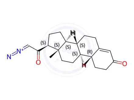 Chemical structure of 21-Diazoprogesterone