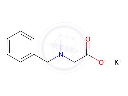 Chemical structure of Glycine, N-methyl-N-(phenylmethyl)-, potassium salt