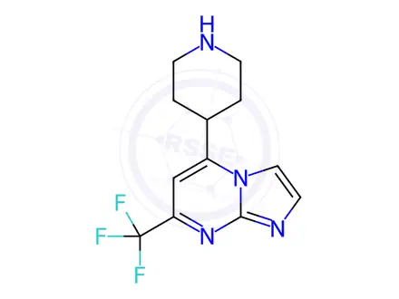 Chemical structure of 5-Piperidin-4-yl-7-trifluoromethyl-imidazo[1,2-a]-pyrimidine Dihydrochloride