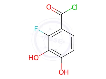 Chemical structure of Benzoyl chloride, 2-fluoro-3,4-dihydroxy-(9CI)