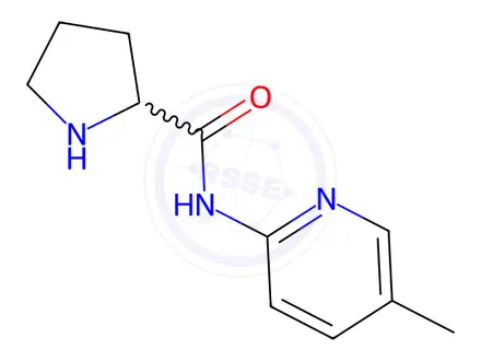 Chemical structure of N-(5-methylpyridin-2-yl)pyrrolidine-2-carboxamide dihydrochloride