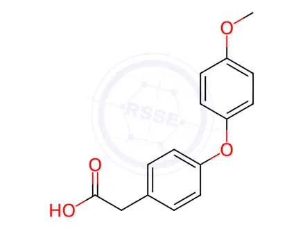 Chemical structure of 2-(4-(4-Methoxyphenoxy)phenyl)acetic acid