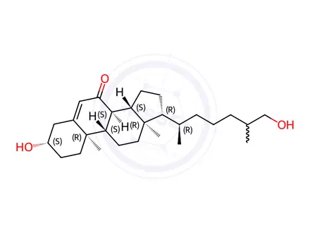 Chemical structure of 27-Hydroxy-7-keto Cholesterol
