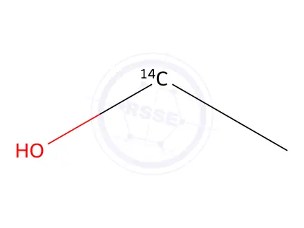 Chemical structure of ETHANOL, [1-14C]
