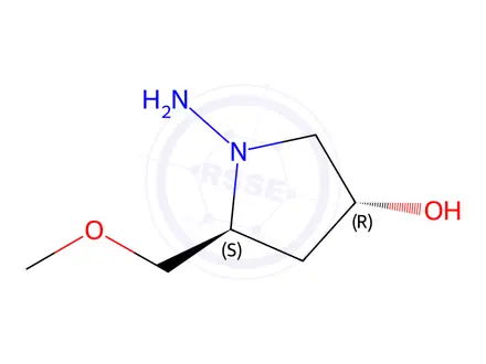 Chemical structure of (3R,5S)-1-Amino-5-(methoxymethyl)pyrrolidin-3-ol