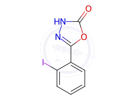 Chemical structure of 5-(2-Iodophenyl)-1,3,4-oxadiazol-2(3H)-one
