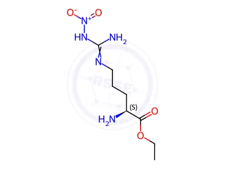 Chemical structure of L-Ornithine, N5-[iMino(nitroaMino)Methyl]-, ethyl ester