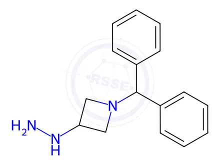 Chemical structure of 1-Benzhydryl-3-hydrazinylazetidine trihydrochloride