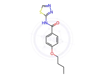 Chemical structure of 4-Butoxy-N-(1,3,4-thiadiazol-2-yl)benzamide