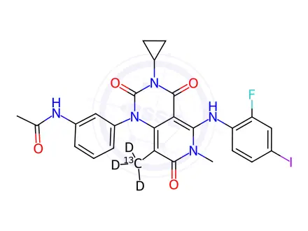 Chemical structure of Trametinib-13C-d3
