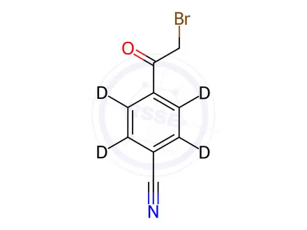 Chemical structure of 4-(2-Bromoacetyl)benzonitrile-d4